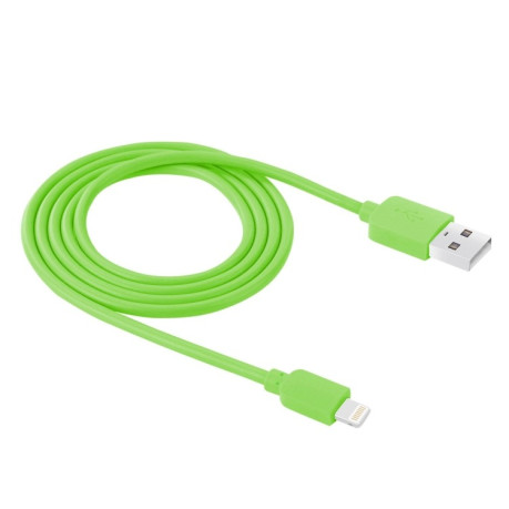 Зарядный кабель HAWEEL 1m High Speed 35 Cores 8 Pin to USB Sync Charging Cable для iPhone, iPad - зеленый