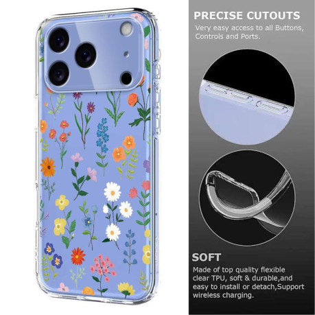 Чехол Flower Pattern Painted для iPhone 17 Pro Max - Daisy