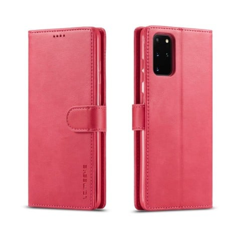 Чоловіча книжка LC.IMEEKE Calf Texture на Samsung Galaxy S20 - червоний
