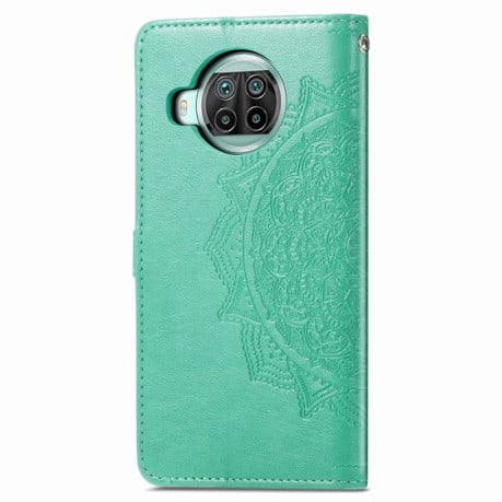 Чехол-книжка Mandala Embossing на Xiaomi Mi 10T Lite - зеленый