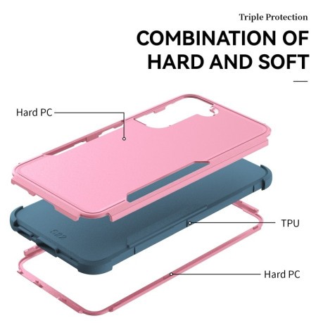 Противоударный чехол EsCase durable для Samsung Galaxy S22 Plus 5G - розово-синий