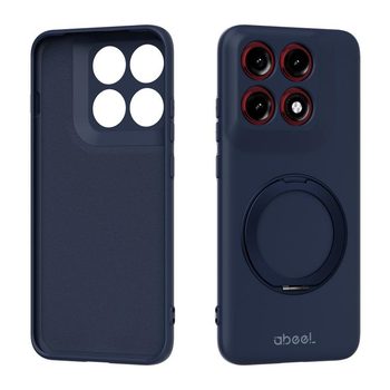 Чохол ABEEL з рідкосиліконовим покриттям та підставкою на Motorola Edge 70 Pro 5G — синій