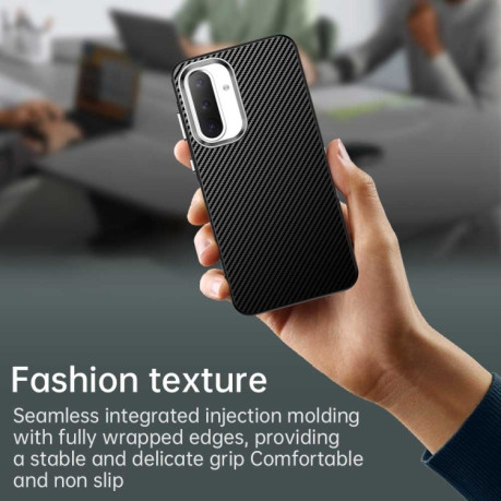 Ударозащитный чехол Carbon Fiber Series IMD на Samsung Galaxy A36 5G - черный