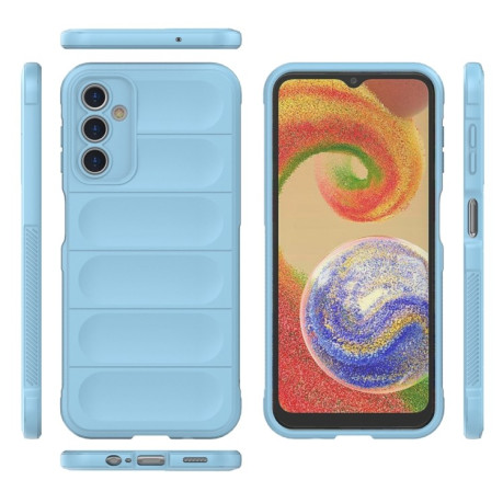 Силіконовий чохол Magic Flannel для Samsung Galaxy A14 5G - темно-синій