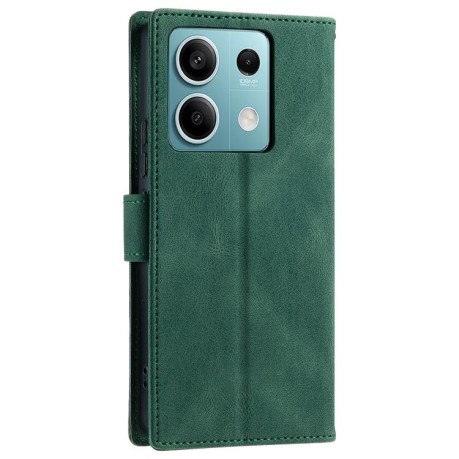 Чехол-книжка Stitching Skin Feel для Motorola Edge 60 Fusion - зеленый