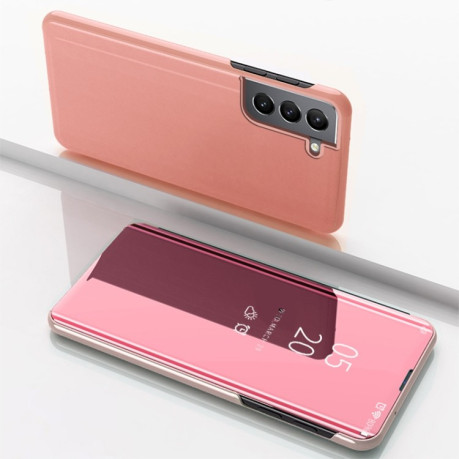Чехол книжка Clear View для Samsung Galaxy S22 5G - розовое золото