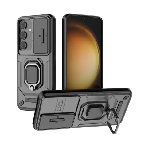 Противоударный чехол Sliding Camshield для Samsung Galaxy S25 5G - черный