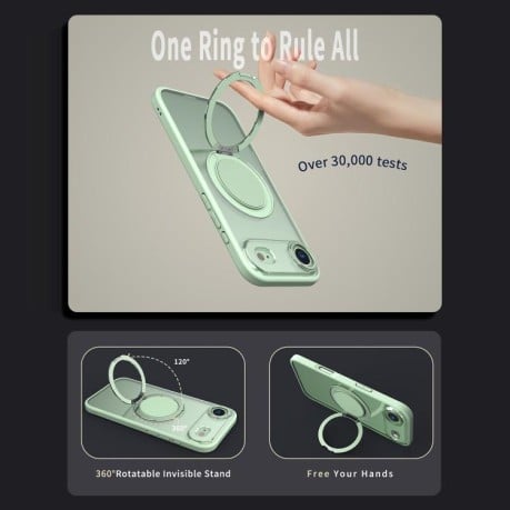 Чохол Kalebol з підставкою 360 та MagSafe на iPhone Air - зелений
