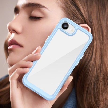 Противоударный чехол Colorful Acrylic Series для iPhone 16e - синий