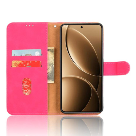 Чехол-книжка Retro Skin Feel Business Magnetic на Xiaomi Poco F7 Pro / F7 Ultra - пурпурно-красный