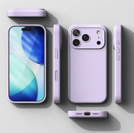 Оригинальный силиконовый чехол Ringke Silicone Magnetic с MagSafe на iPhone 17 Pro - Purple