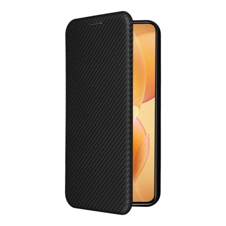 Чехол-книжка Carbon Fiber Texture на Xiaomi 14T Pro - черный