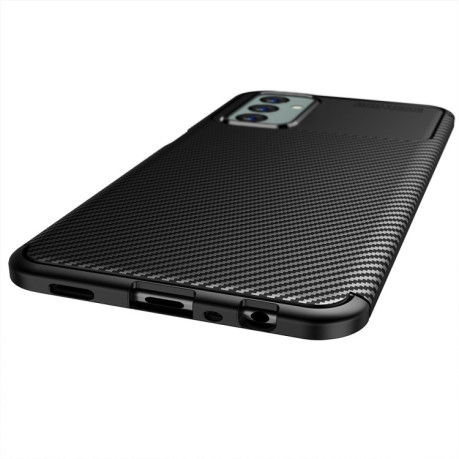 Ударозахисний чохол HMC Carbon Fiber Texture на Samsung Galaxy M23 - синій