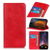 Кожаный чехол-книжка Magnetic Retro Crazy Horse Texture на iPhone 12/12 Pro - красный