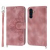 Чехол-книжка Skin-feel Flowers Embossed для Samsung Galaxy A24 4G - розовый