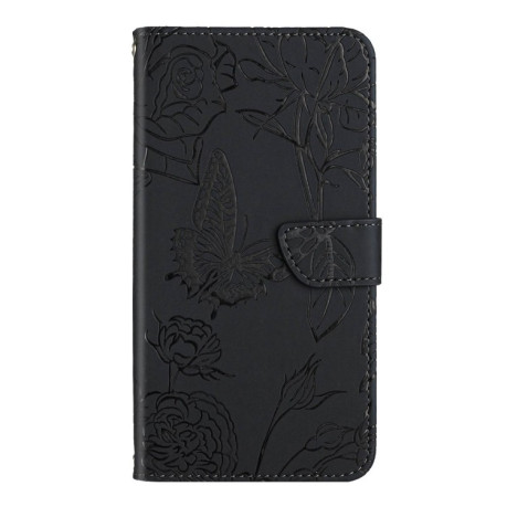 Чехол-книжка Embossed Butterfly для OPPO A3/A3x/A40m- черный