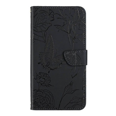 Чохол-книжка Embossed Butterfly для Xiaomi 14T Pro 5G Global - чорний