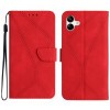 Чохол-книжка Stitching Embossed Leather Samsung Galaxy A05 - червоний