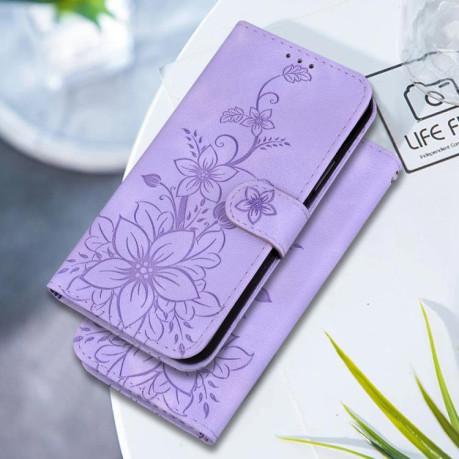 Чохол-книжка Lily Embossed Leather для Xiaomi Redmi Note 14 4G 164.84mm - фіолетовий
