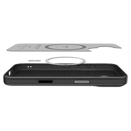 Оригинальный чехол Spigen Enzo Aramid &quot;T&quot; с MagSafe на iPhone 17 - black and silver