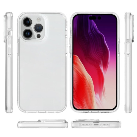 Противоударный чехол Two-color Shockproof для iPhone 15 Pro Max-прозрачно-белый