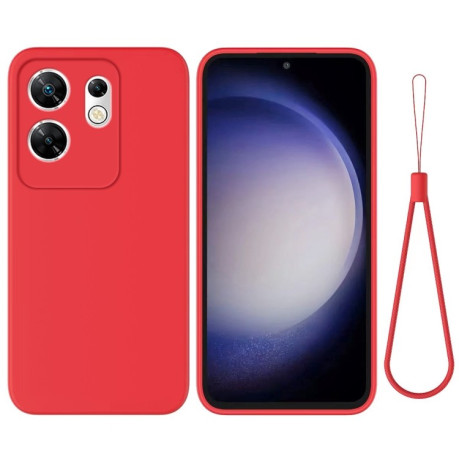 Силиконовый чехол Solid Color Liquid Silicone на Infinix Zero 30 4G - красный