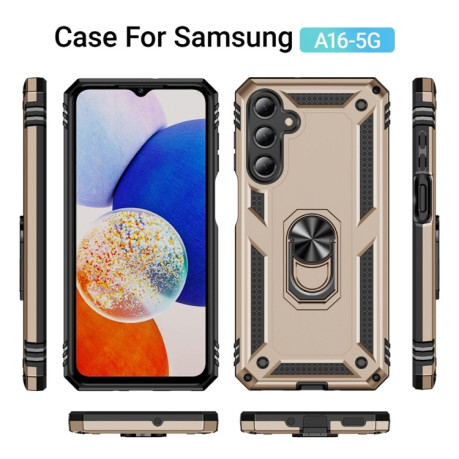 Противоударный чехол HMC 360 Degree Rotating Holder на Samsung Galaxy A16 5G - золотой