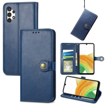 Чехол-книжка Retro Solid Color на Samsung Galaxy A13 4G - синий