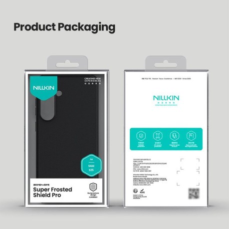 Противоударный чехол NILLKIN Super Frosted для Samsung Galaxy S25 5G - синий