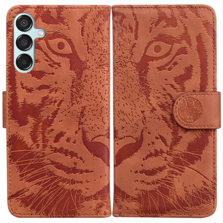 Чохол-книжка Tiger Embossing для Samsung Galaxy M15/F15 - коричневий
