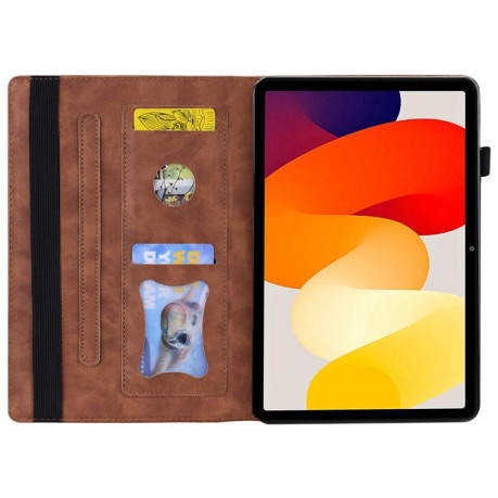 Чехол-книжка Splicing Series для Xiaomi Redmi K Pad - коричневий