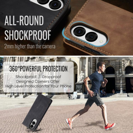 Чохол-книжка CaseMe-013 Multifunctional для Samsung Galaxy S25 Edge 5G - чорний