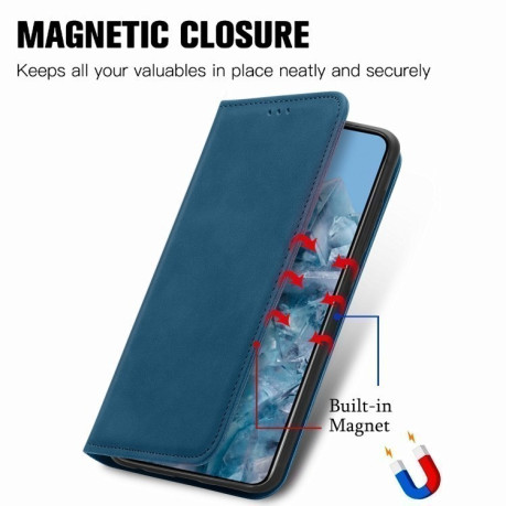 Чохол-книжка Retro Skin Feel Business Magnetic для Google Pixel 8a - синій