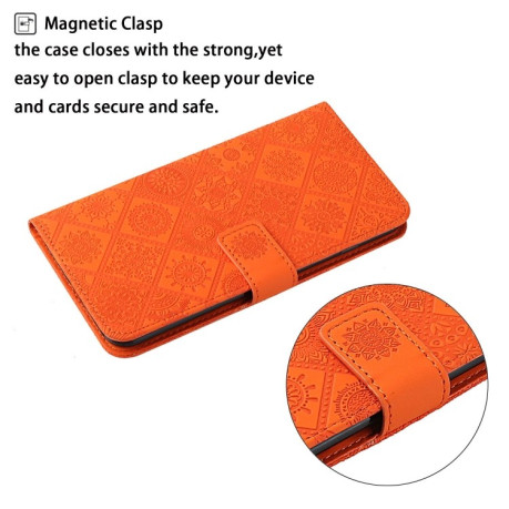 Чохол-книга Ethnic Style для Samsung Galaxy A02s - помаранчевий