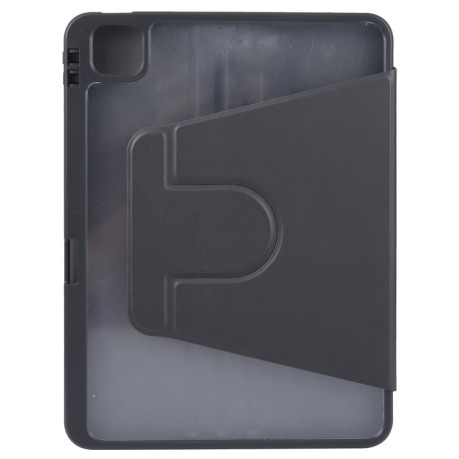 Чехол-книжка GEBEI Acrylic TPU 3-folding Rotating Smart Tablet Leather для iPad Pro 13 2024 - черный