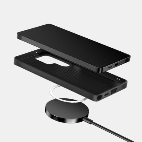 Ультратонкий чохол ABEEL 6D Micro Relief MagSafe Magnetic  для Samsung Galaxy S25 Ultra 5G - чорний