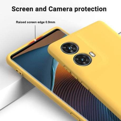 Силіконовий чохол Solid Color Liquid Silicone Motorola Moto G85 - жовтий
