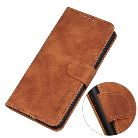 Чехол-книжка KHAZNEH с матовой фактурой Cowhide и магнитным хлястиком для OnePlus Nord CE5 / Ace 5 Racing — коричневый