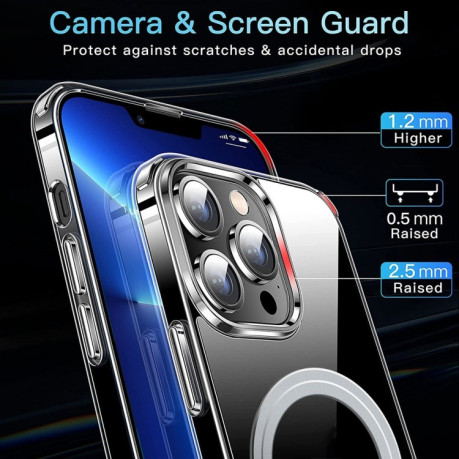 Противоударный чехол LK Crystal Clear MagSafe Magnetic для iPhone 15 Pro - прозрачный