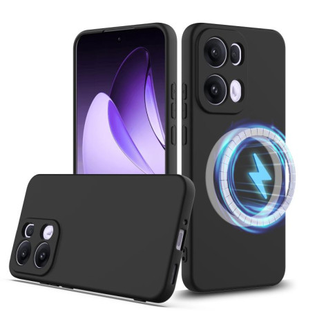 Силиконовый чехол Shockproof Silicone Magsafe для OPPO Reno13 Pro 5G Global - черный