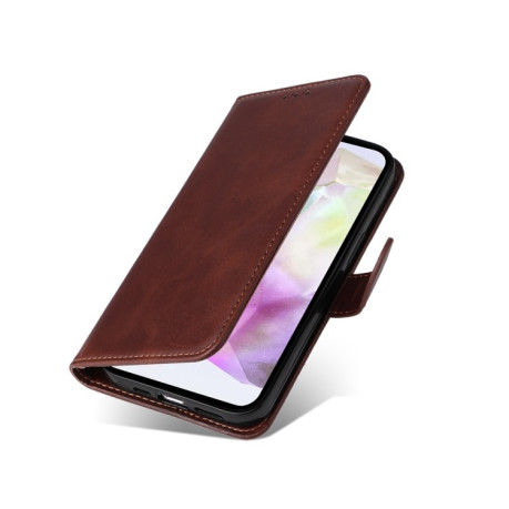 Чохол-книжка Classic Calf Texture для Samsung Galaxy A36 5G - коричневий