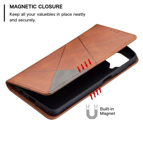 Чохол-книга Rhombus Texture для Samsung Galaxy M32/A22 4G - коричневий