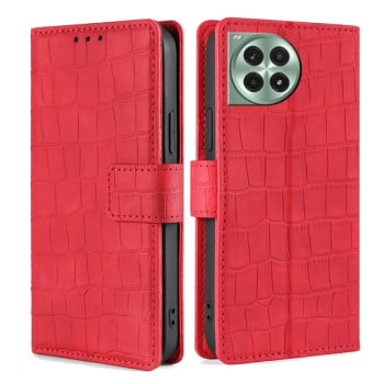 Чохол-книжка з м'яким покриттям (Skin Feel), фактура крокодил (Crocodile Texture) на OnePlus Ace 3 Pro 5G - червоний