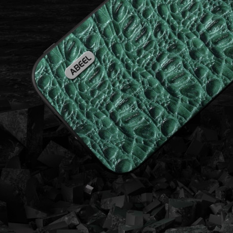 Чохол ABEEL Genuine Leather Canopy для iPhone 15 Pro Max - зелений