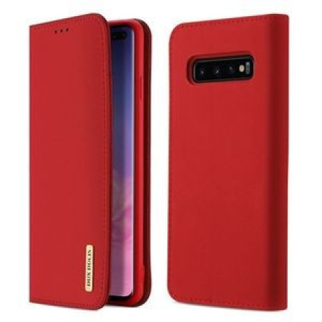 Чохол-книжка DUX DUCIS Wish Series на Samsung Galaxy S10+ / S10 Plus-червоний