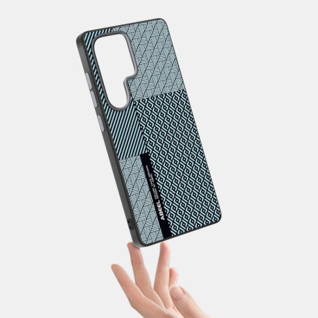 Ультратонкий чохол ABEEL 6D Micro Relief MagSafe Magnetic  для Samsung Galaxy S25 Ultra 5G - Carbon Fiber Blue