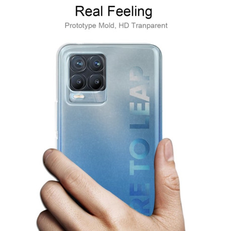 Силиконовый ультратонкий чехол на Realme 8 Pro -прозрачный