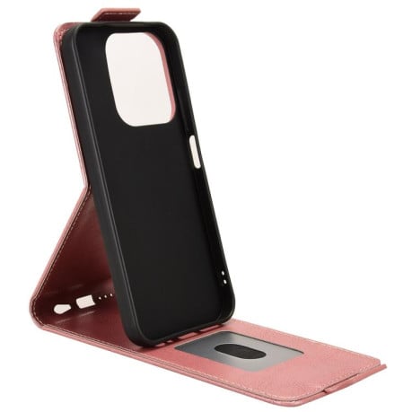 Флип-чехол Magnetic Vertical Flip Leather на Xiaomi Redmi 15C 5G / 4G EU 173mm / Poco C85 5G - золото
