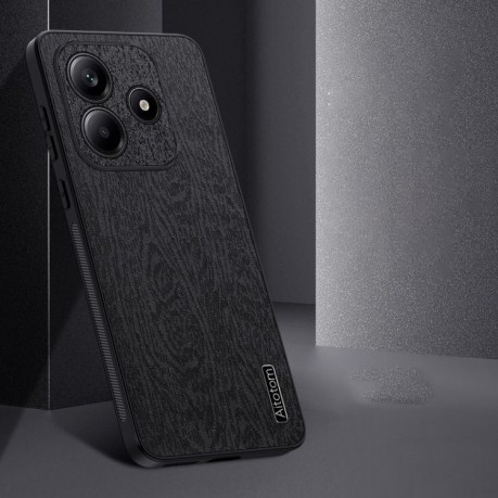 Чехол Tree Bark Leather Shockproof для Xiaomi Redmi Note 14 5G - синий
