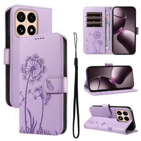 Чехол-книжка Dandelion Embossed Pattern Flip Leather на Xiaomi 15T 5G - фиолетовый